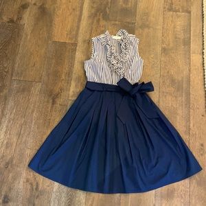 Eliza J Ruffle Neck Dress